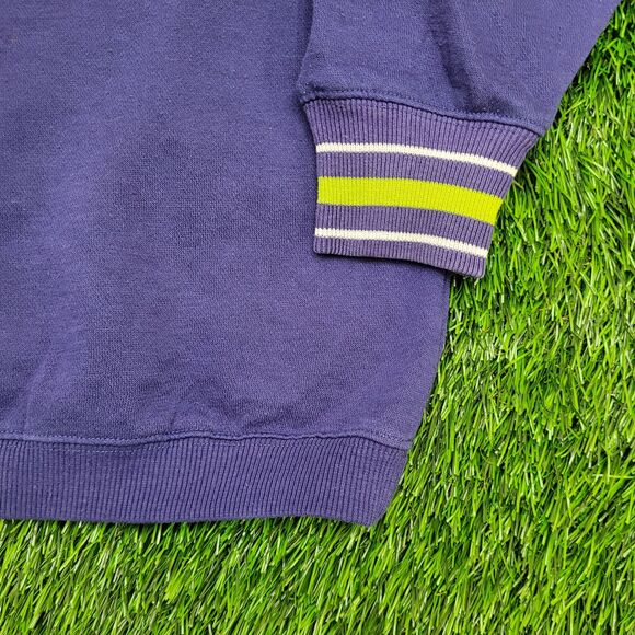 Vintage 90s UNIONBAY Ringer Sweatshirt Small 23x22 Blue - Picture 14 of 14